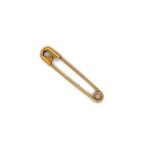 Vintage 14k Yellow Gold Safety Pin Charm Holder