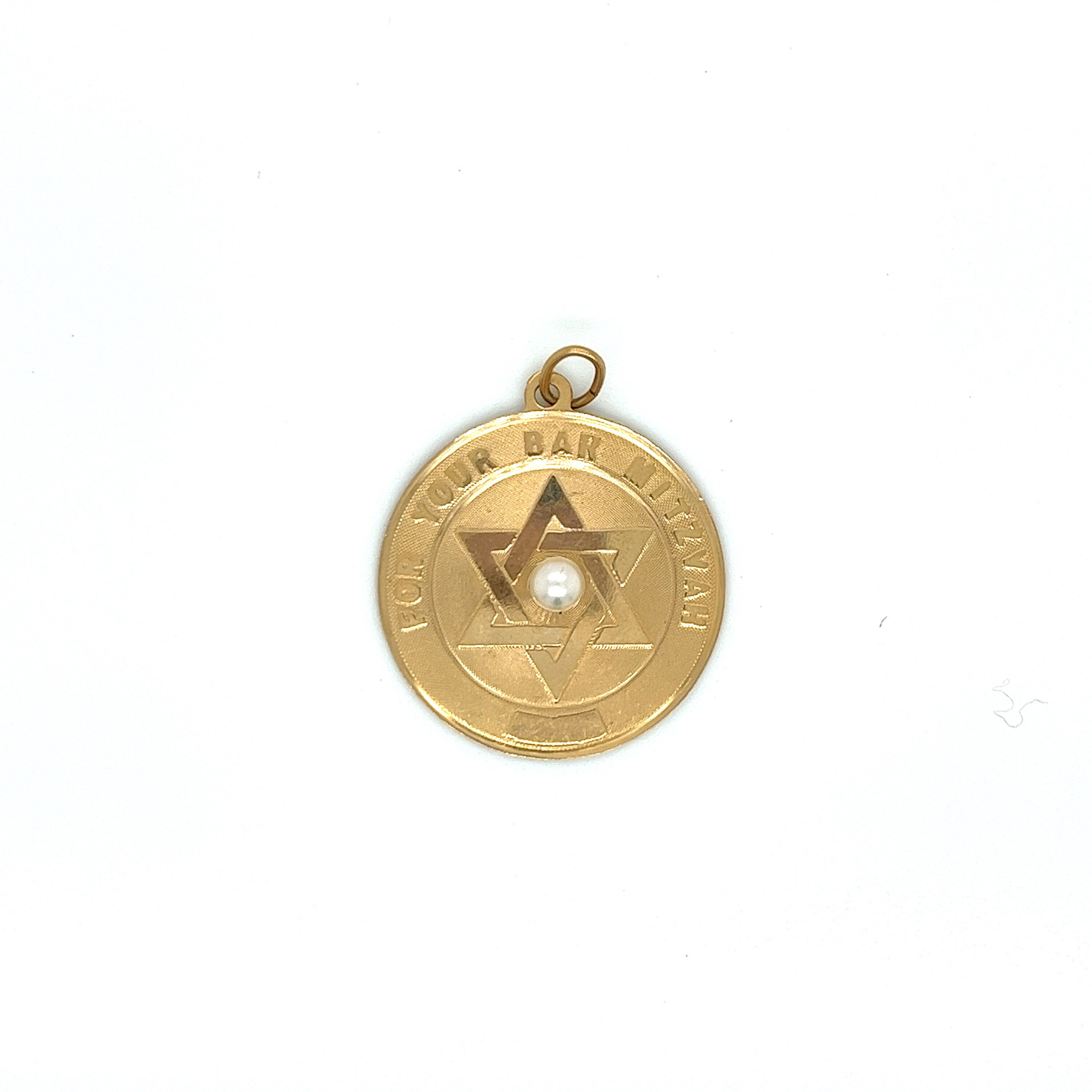 Vintage 14k yellow gold Bar Mitzvah Charm
