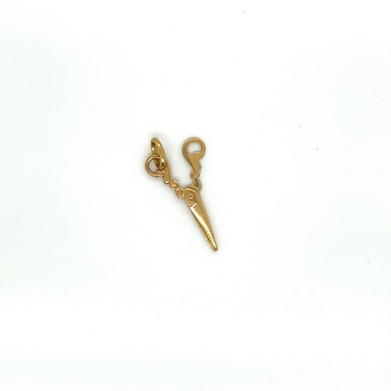 Vintage 14k yellow gold Scissors Charm - image 1