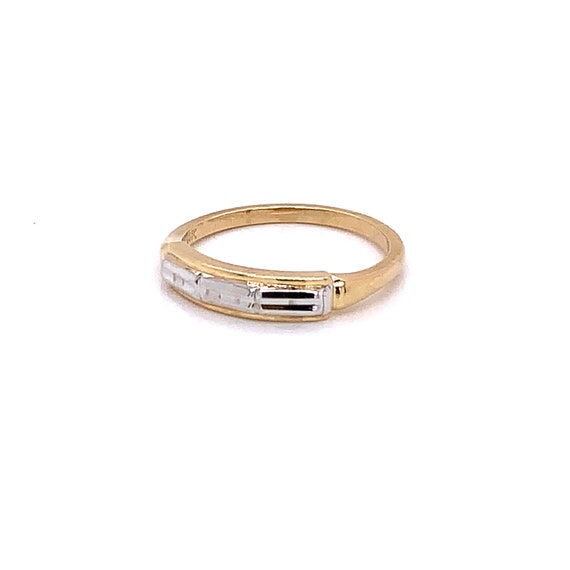 Vintage 1940's 14k 2-tone gold wedding band - image 6