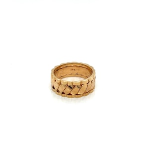 Vintage 14k Yellow Gold Wide Statement Ring