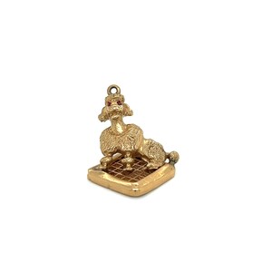 Vintage 14k yellow gold poodle charm