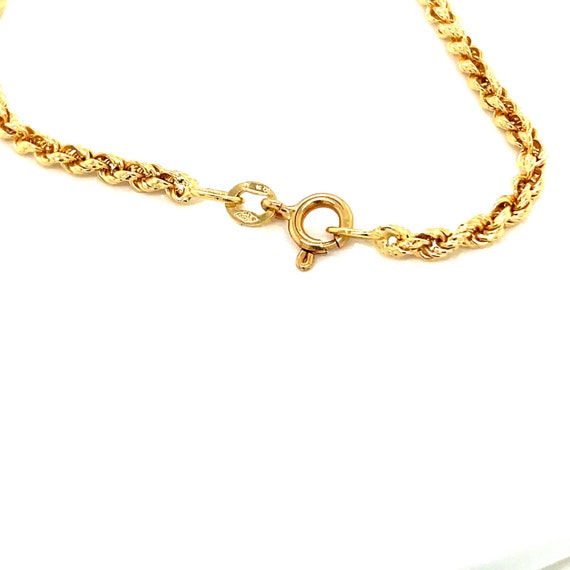 Vintage 18k Yellow Gold Solid Rope Chain - image 3