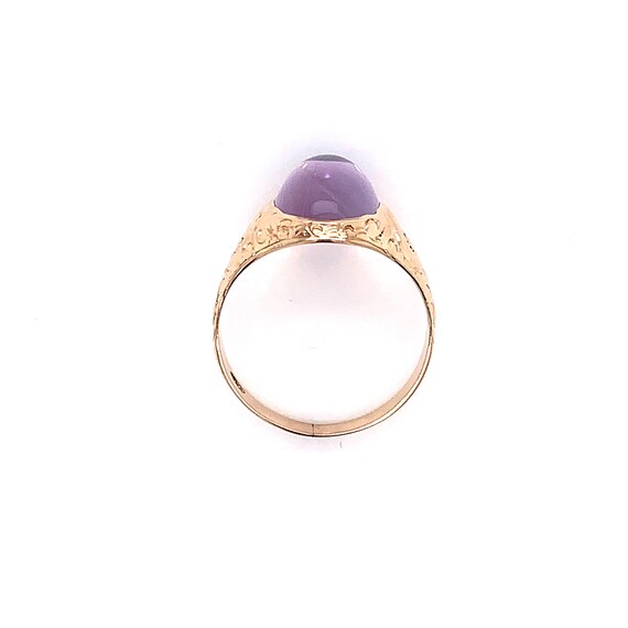 Vintage 1940's 10k yellow gold oval purple stone … - image 6