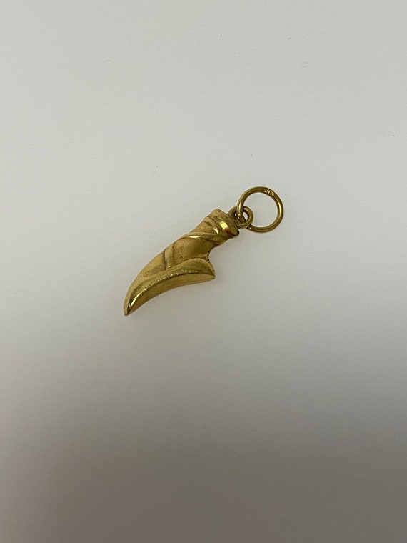 Vintage 14k yellow gold ballet pointe shoe, ballet
