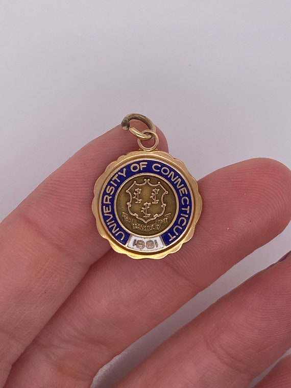 Vintage 14k yellow gold University of Connecticut… - image 2