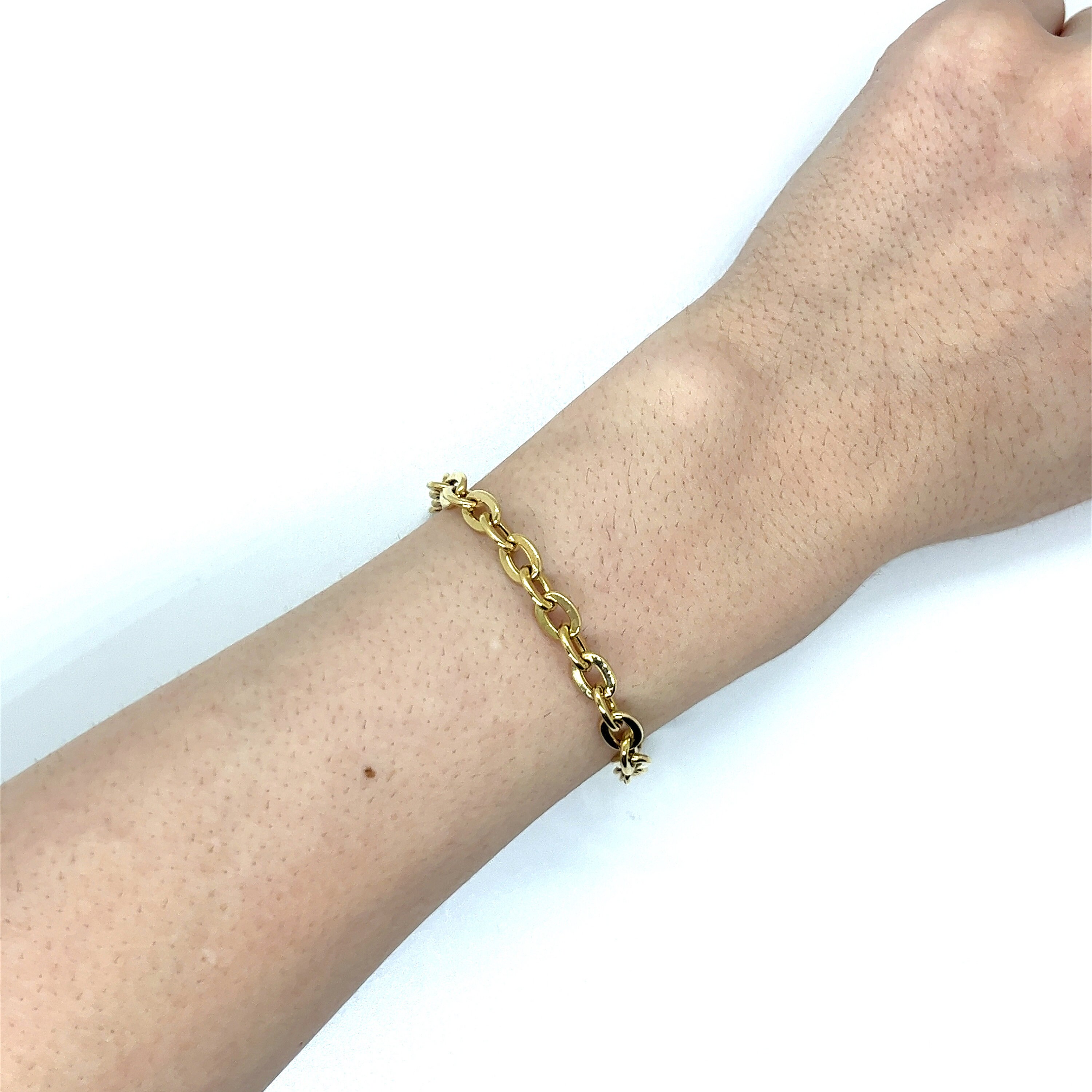 最新最全の Vintage 14k Yellow Gold Cable Link Bracelet - Etsy アクセサリー