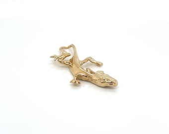 Vintage 14k Yellow Gold Gecko Charm