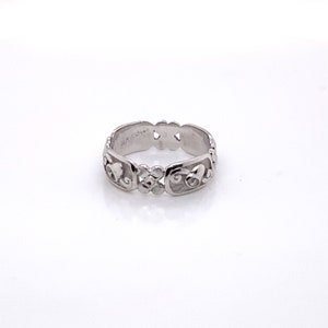 Vintage 1940’s 14k white gold wedding bells and orange blossom band