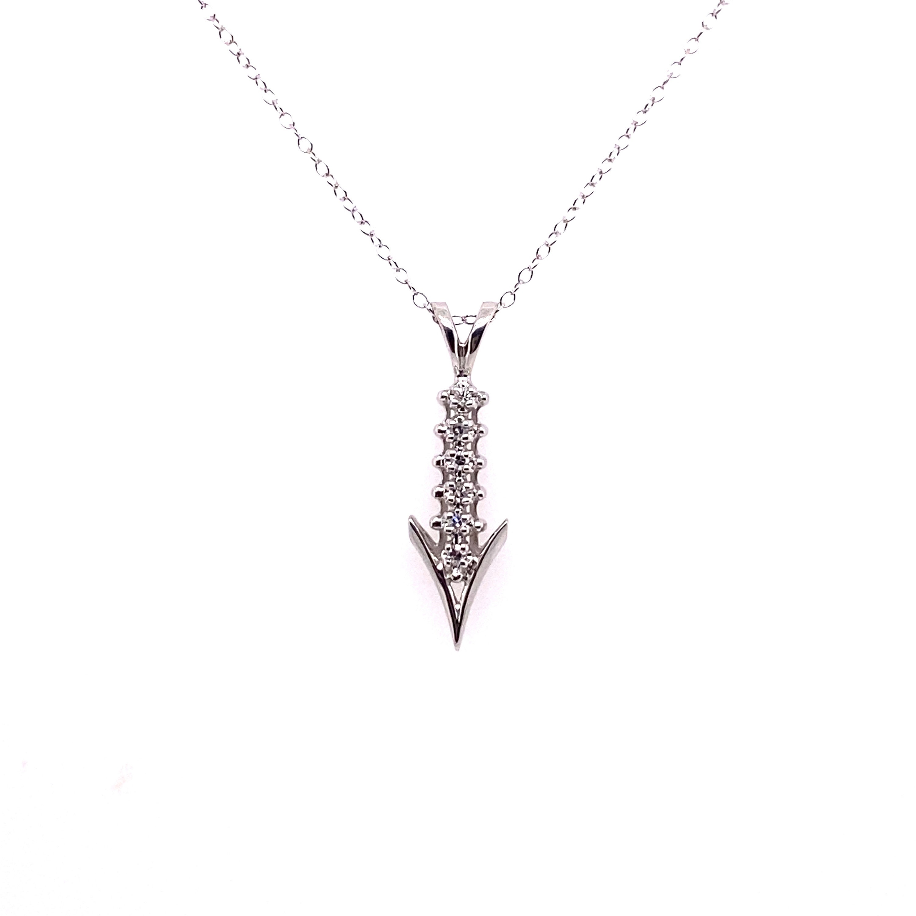White gold sale arrow necklace
