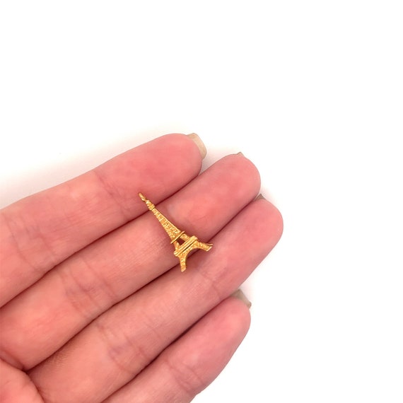 Vintage 18k Yellow Gold Eiffel Tower Charm - image 6