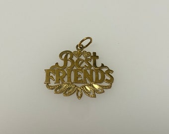 Vintage 1970's 14k yellow gold Best Friend charm