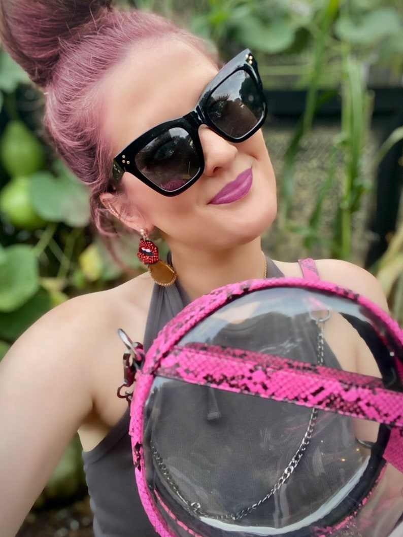 Clear Circle Crossbody Purse Original Design Bare Roundie Etsy