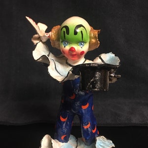 Vintage Mexico Paper Mache Clown Figurine