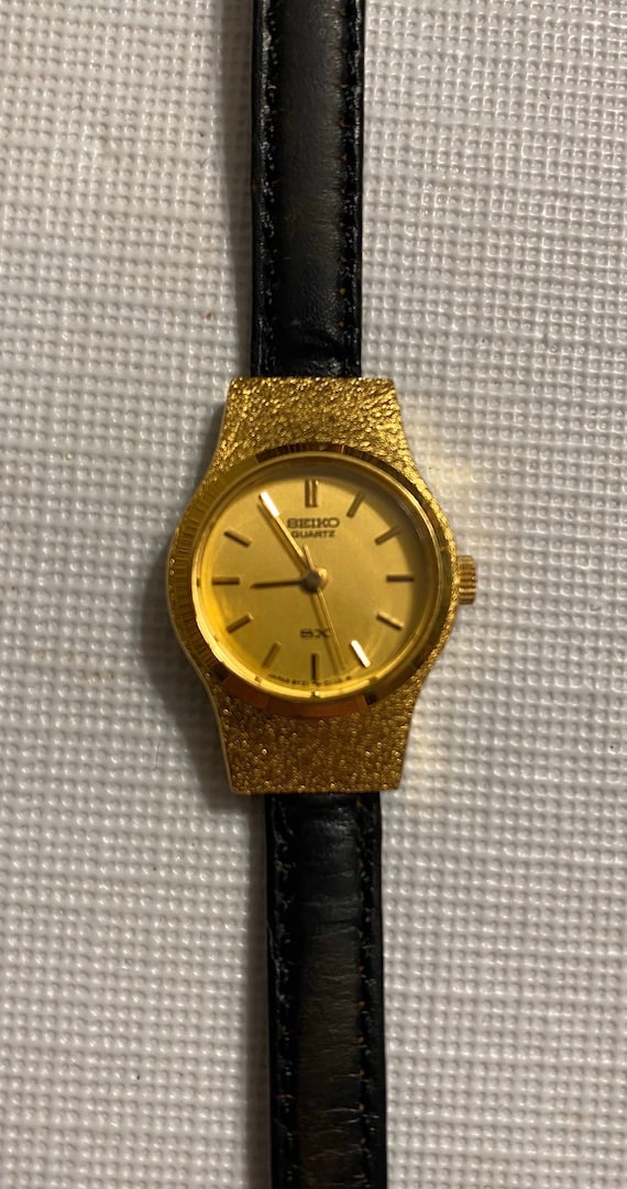 Vintage Seiko Quartz SX Norwegian Calf Watch Gold Tone Seiko - Etsy