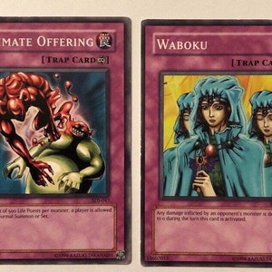 Yugioh Ultimate Offering & Waboku Collector's Card; 1996 Yu-Gi-Oh Trading Cards - Set de 2