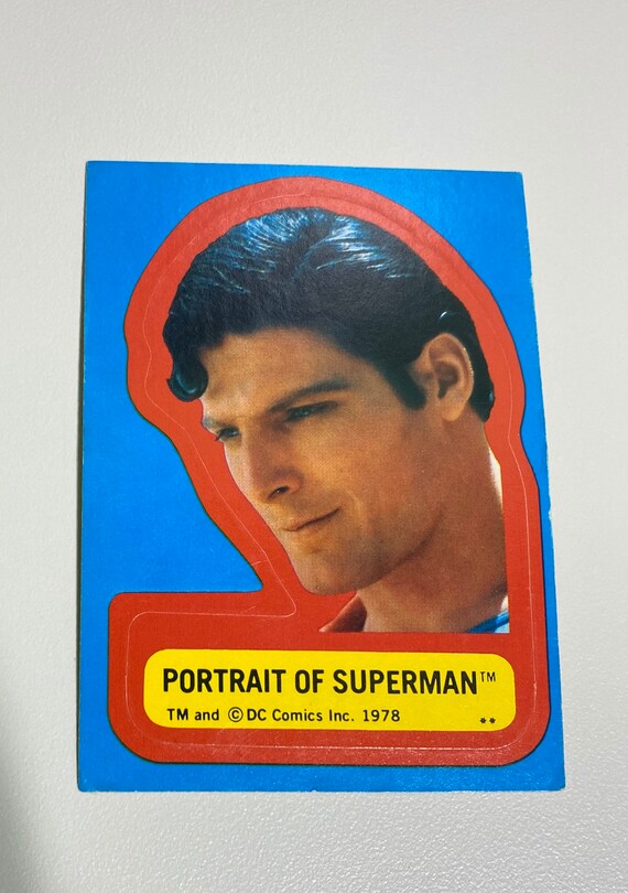 1978 TOPPS SUPERMAN the Movie Sticker Portrait of Superman; DC