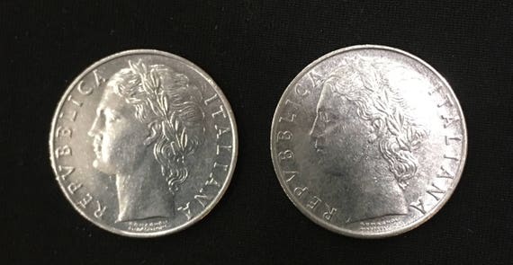 1972年および1975年 100リラ イタリア通貨; チェントリラ