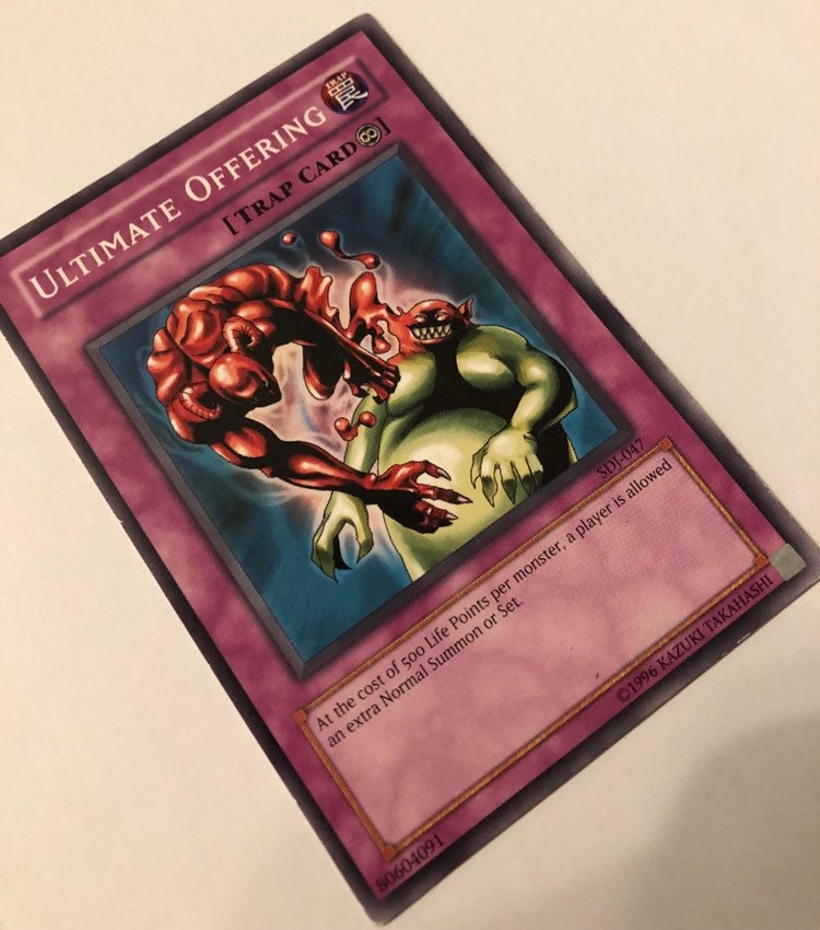 Yugioh Ultimate Offering & Waboku Collector's Card 1996 Yugioh