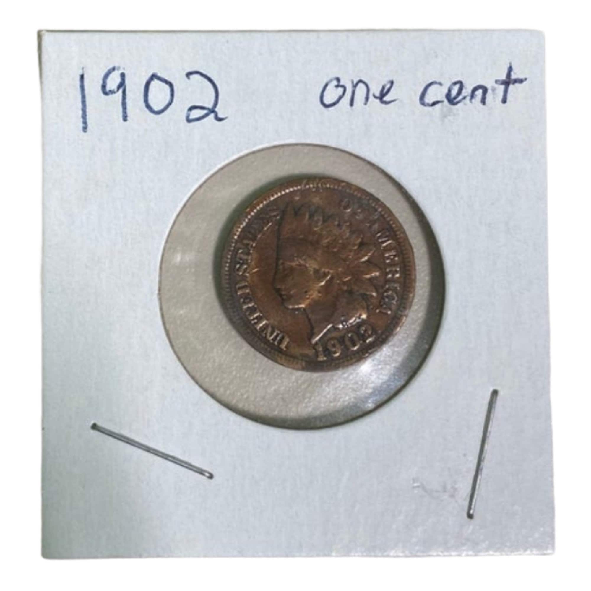 1902 1セントインディアンヘッドペニー; 米国通貨; フィラデルフィア