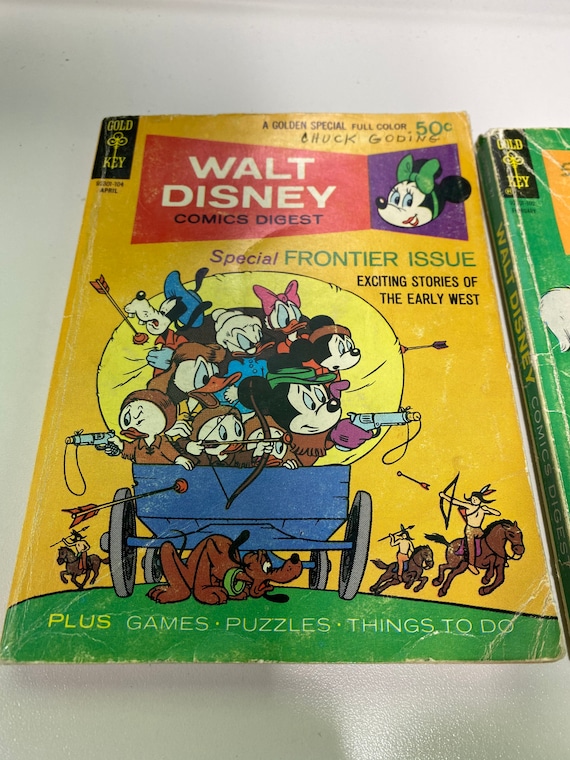 Vintage 1971 Walt Disney Comic Digest Books; Walt Disney Donald