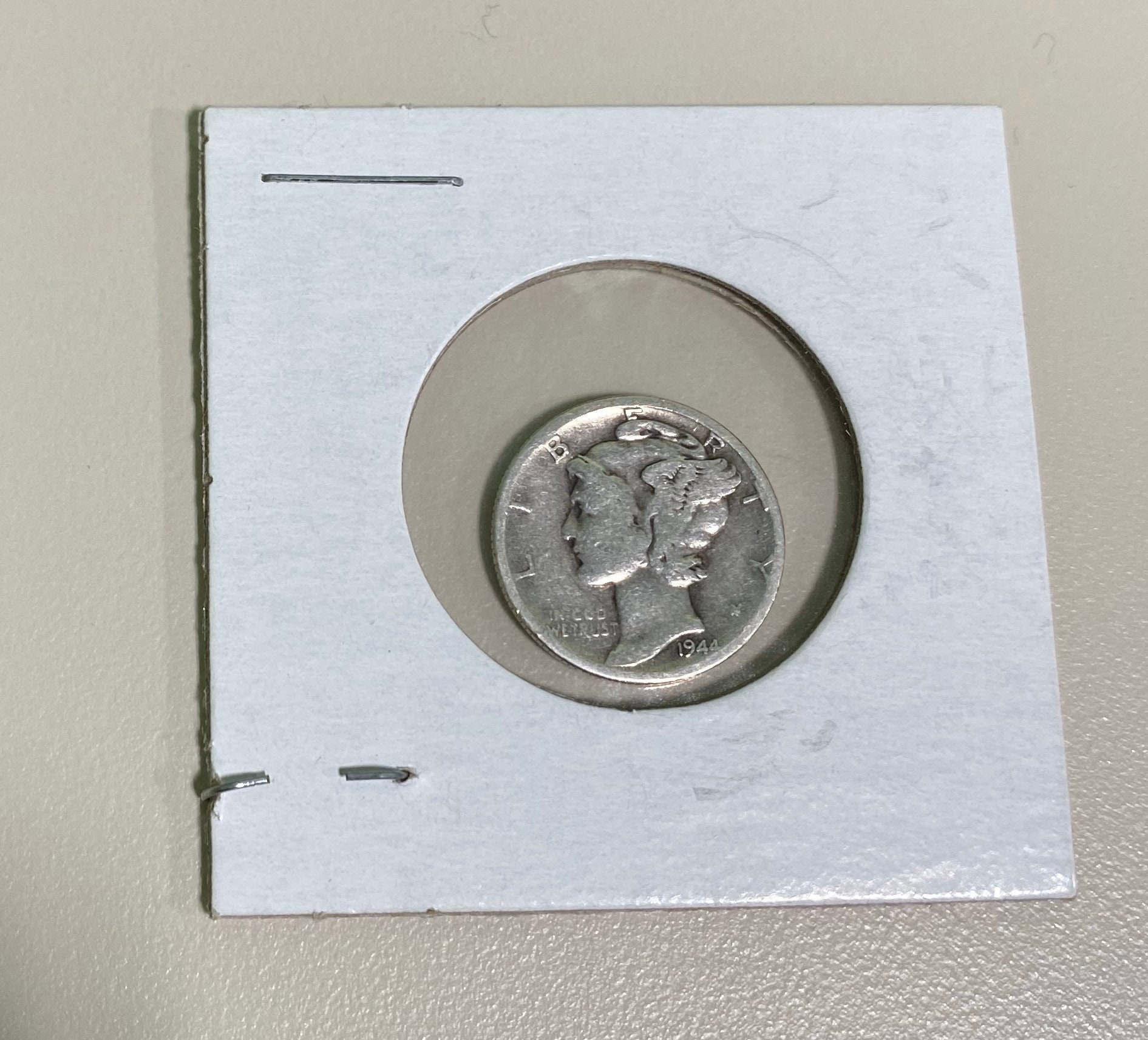 1944 年マーキュリー ダイム「W」刻印; 10 セント硬貨; 米国通貨