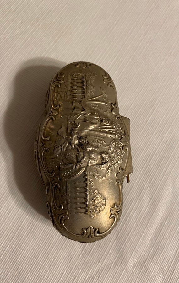 ☆アンティーク貴金属入れ☆ ヴィンテージ シルバー 小物入れ; 天使のジュエリー ホルダー