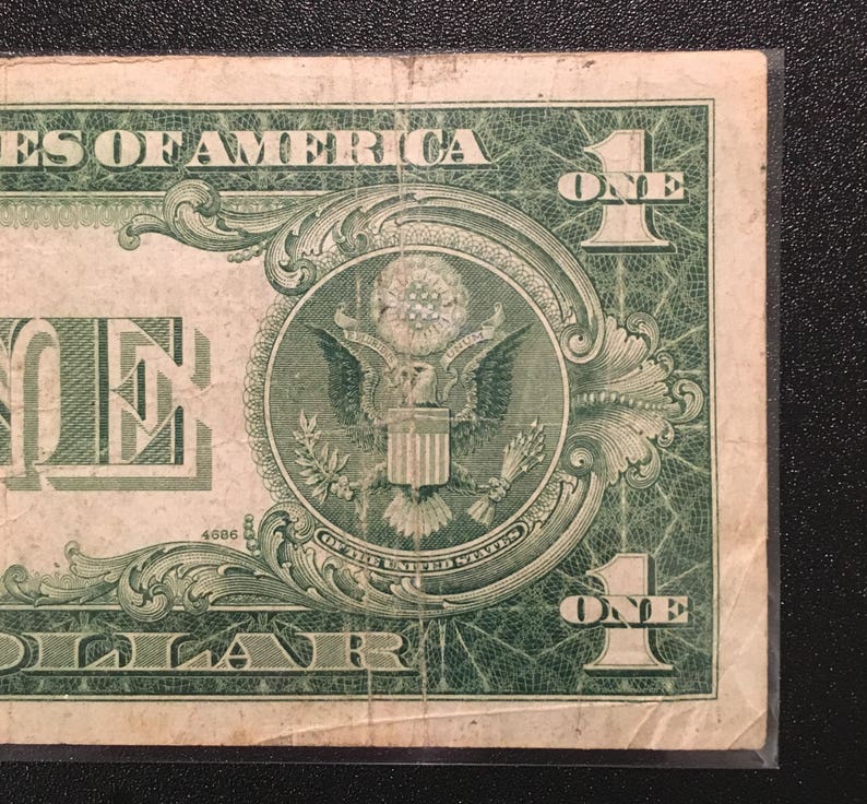 1935 C Blue Seal One Dollar Bill Blue Seal US Currency | Etsy