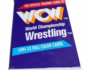 WCW Wrestling *1ST COLLECTIBLE TRADING CARDS 1991* KOMPLETTSATZ 110 Karten wwe