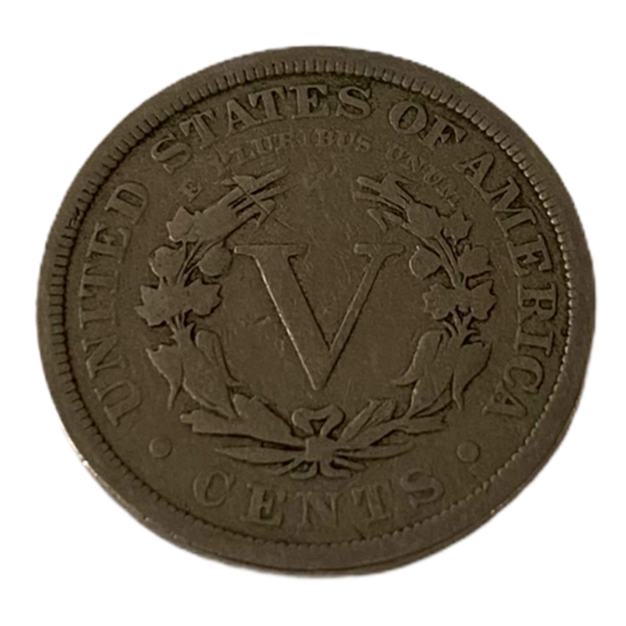 1900 Liberty Head V Nickel; 5 Cent Coin; 1900's Half Dimes - Etsy