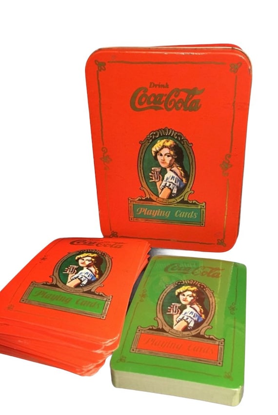 1980 Coca Cola Playing Cards With Collector's Tin; Vintage Coca