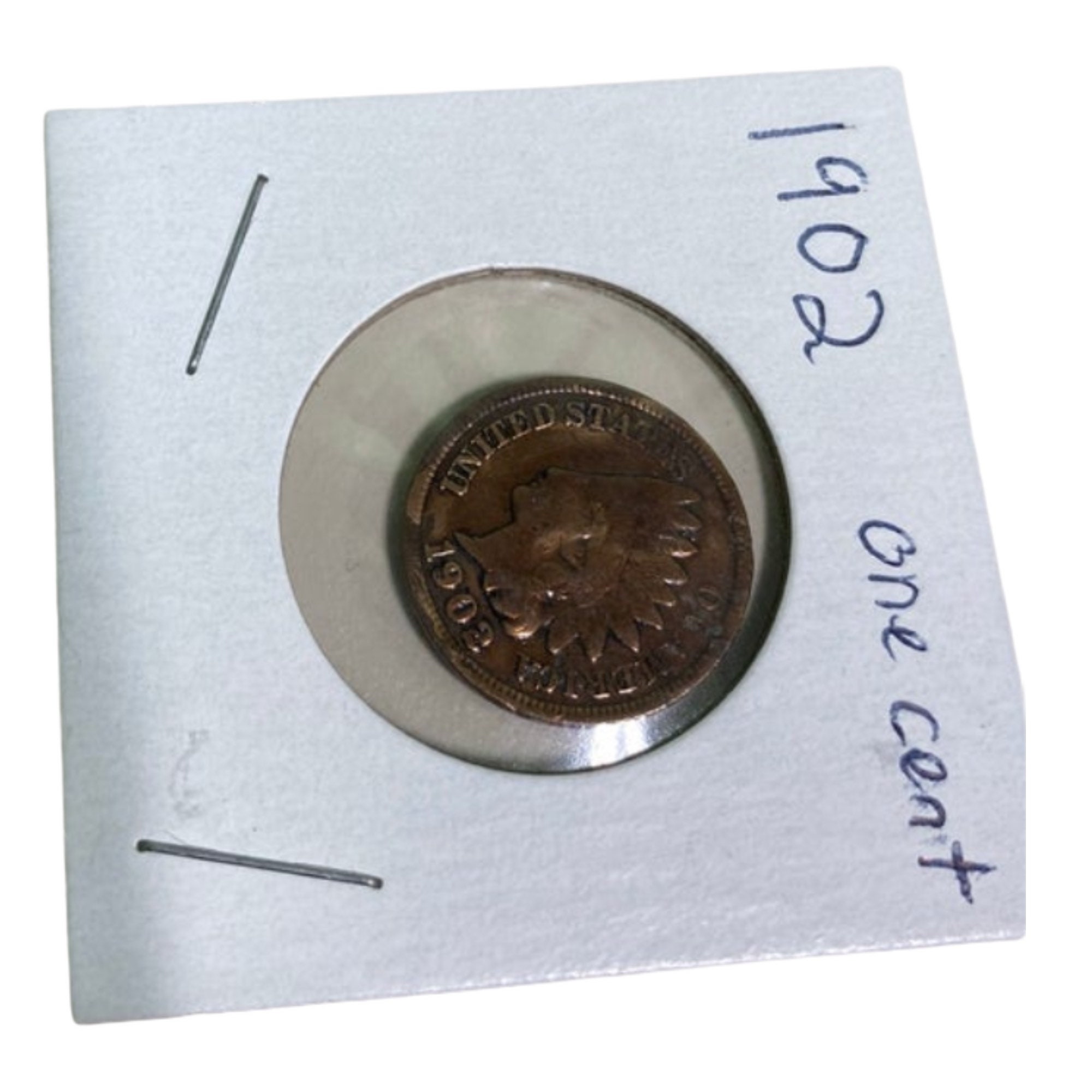 1902 1セントインディアンヘッドペニー; 米国通貨; フィラデルフィア