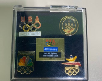 1992 Olympic Pin Set; Vintage Olympics Brooch; US Winter Olympics