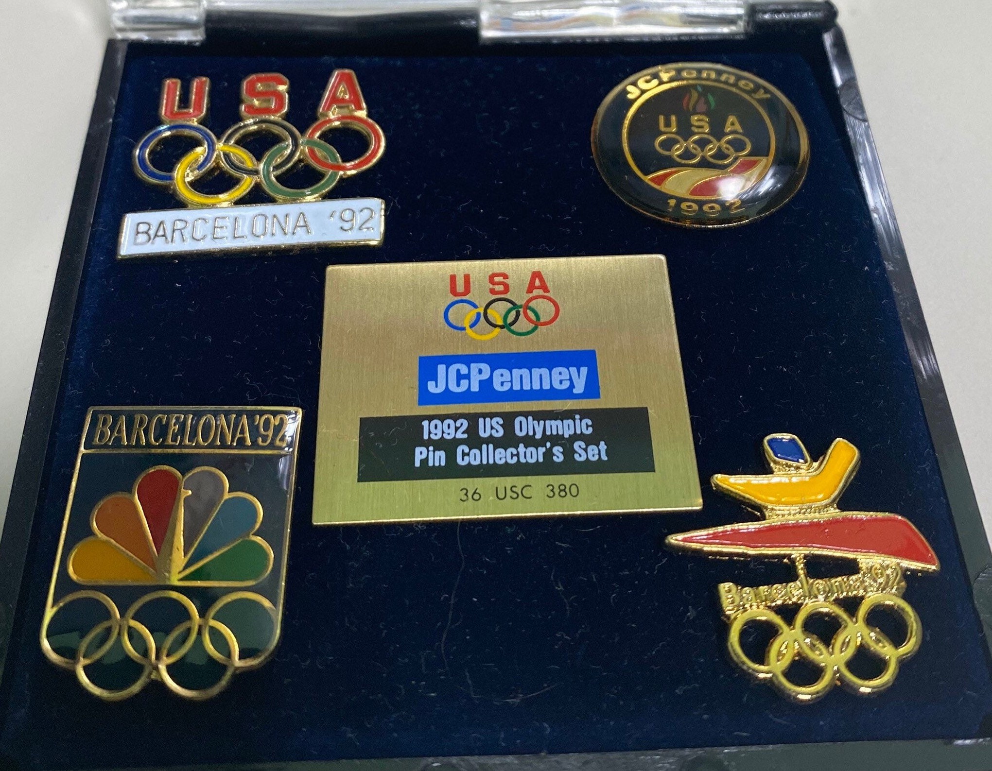1992 オリンピック ピンセット、ヴィンテージ オリンピック ブローチ