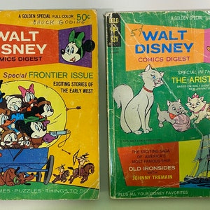 Vintage 1971 Walt Disney Comic Digest Books; Walt Disney Donald Duck Book