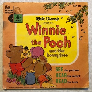 Walt Disney’s Winnie the Pooh and the Honey Tree #LLP-313 with Story Book; Vintage Winnie the Pooh