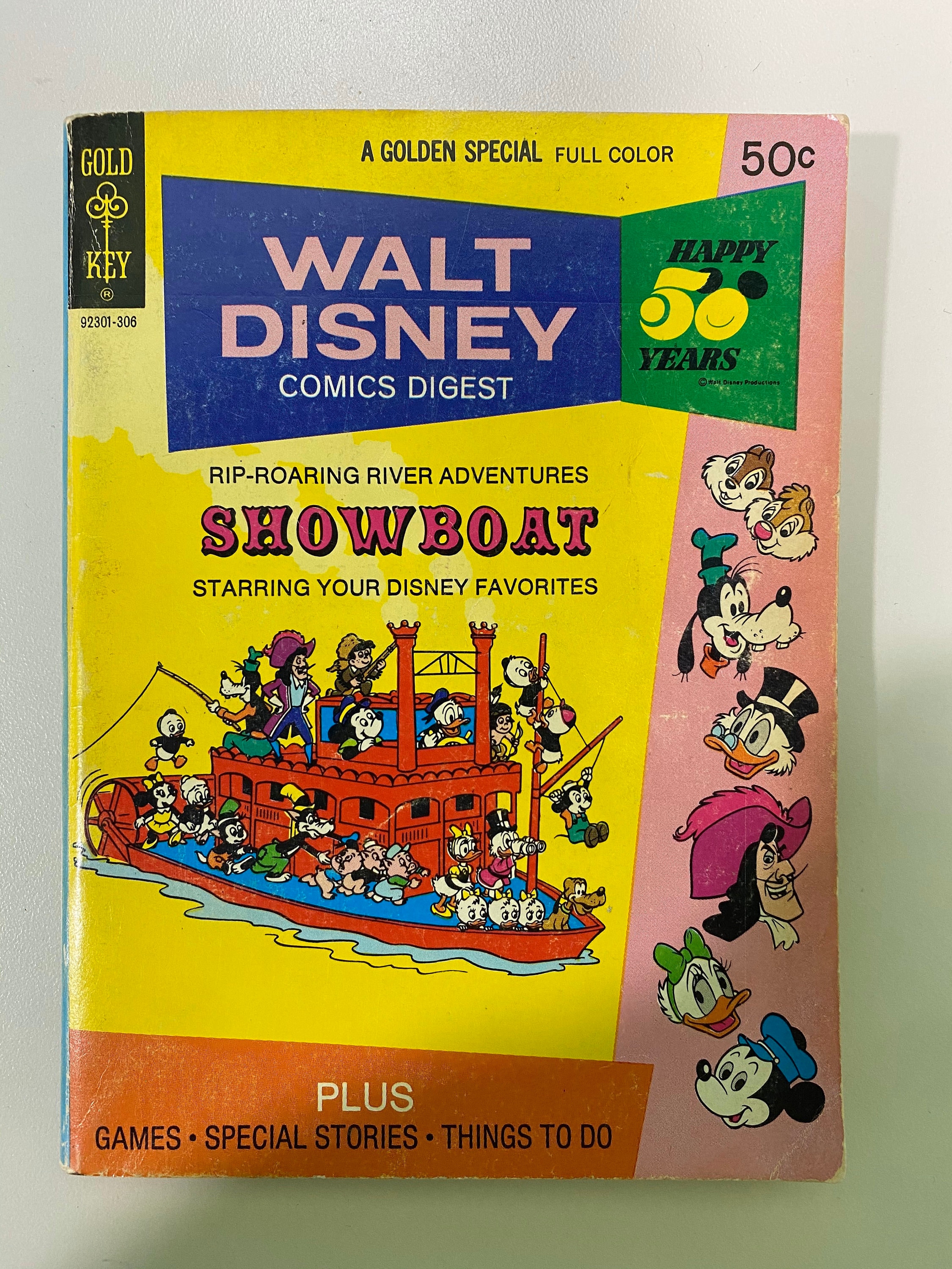 Vintage 1973 Walt Disney Comic Digest Books; Walt Disney Donald