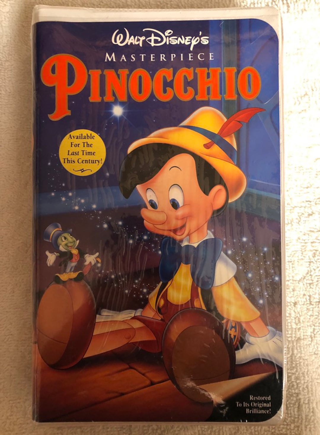 Vintage Walt Disney Masterpiece Pinocchio VHS 239 Black Diamond Disney VHS  Factory Sealed - Etsy