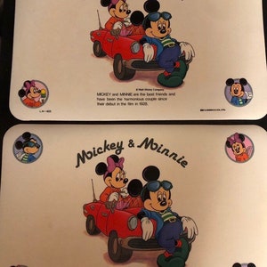 Mickey Mouse Placemats; Mickey and Minnie Mouse Placemats Walt Disney Co