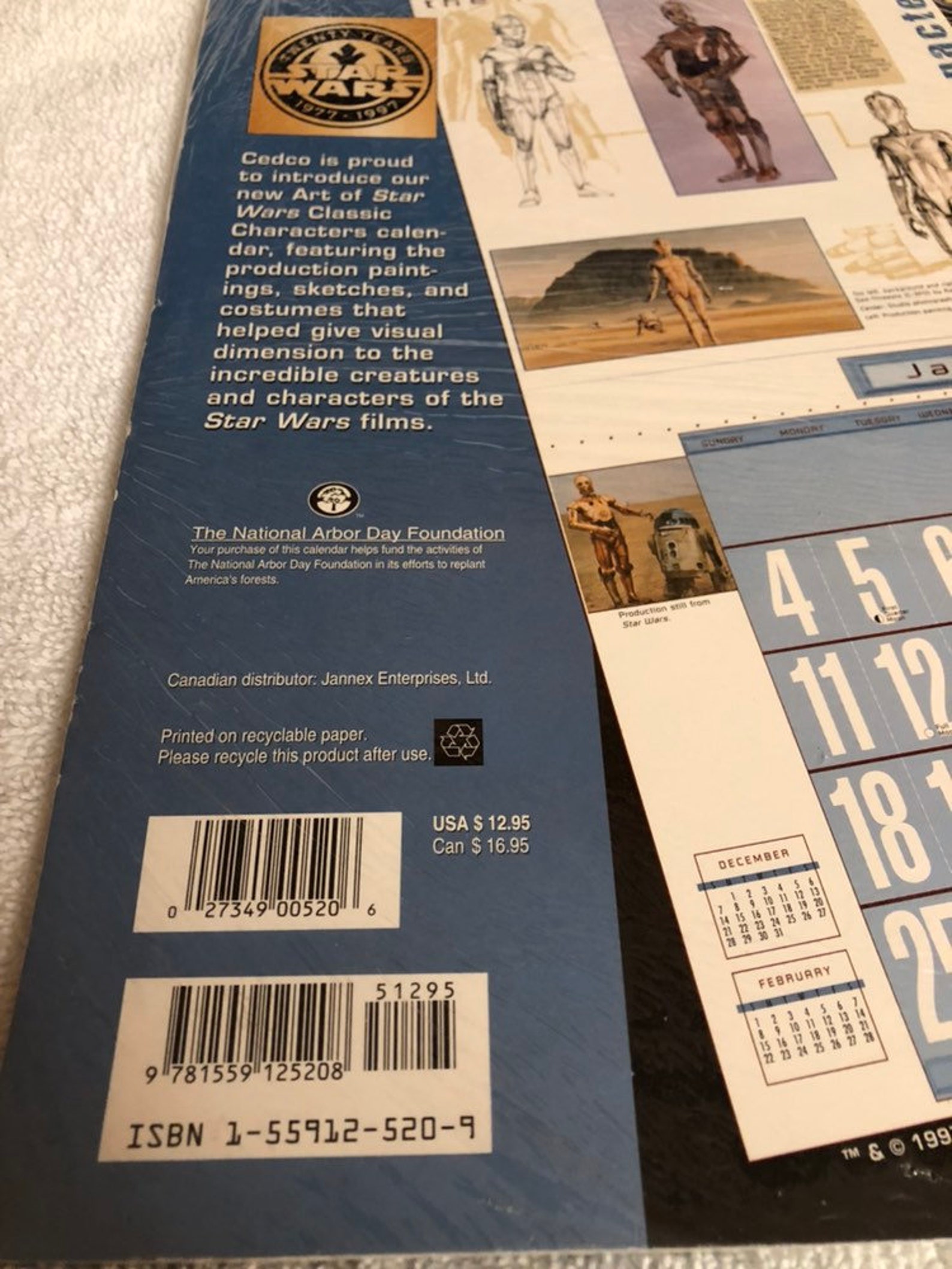 1998 the Art of Star Wars Classic Characters Calendar Vintage - Etsy