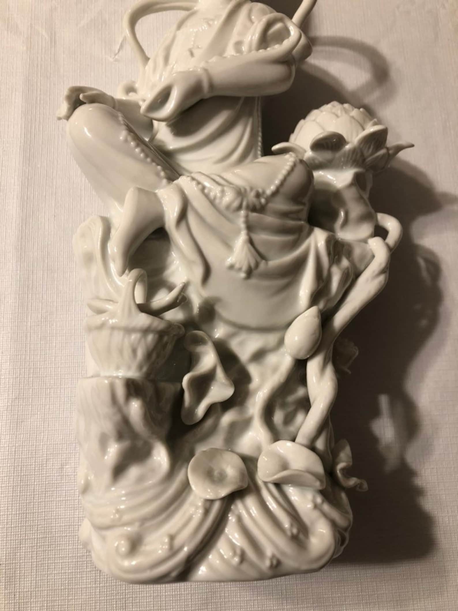 Vintage Toyo Japan Geisha Figurines White Toyo Japanese Set of 2 Etsy