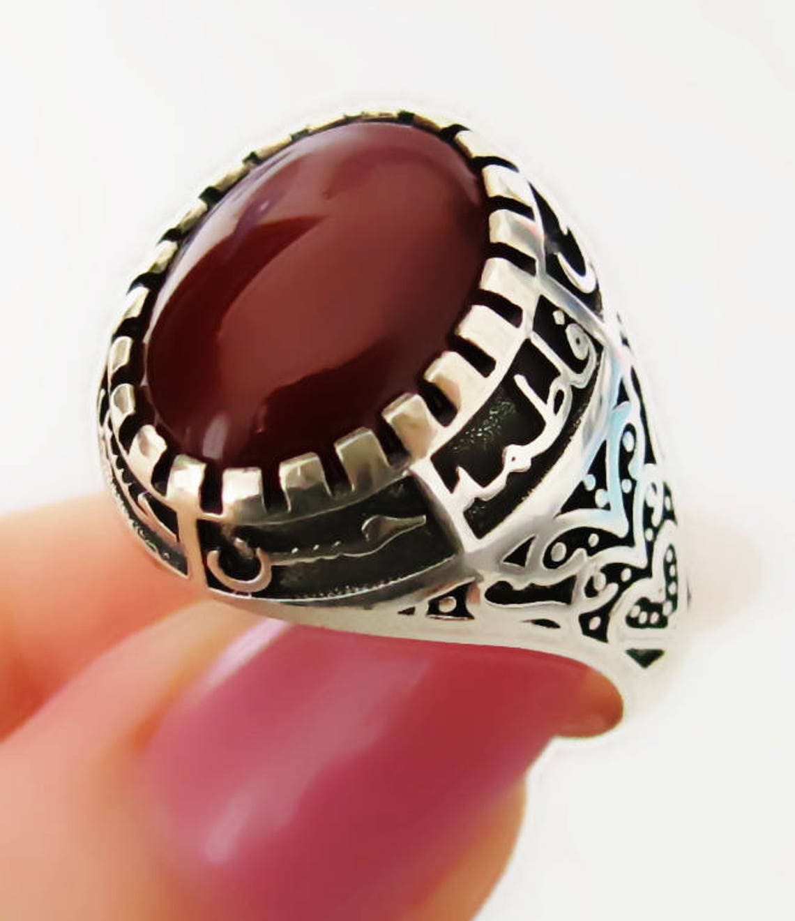 Handmade Shia Ring Men's Woman's Yemeni Aqeeq Etsy