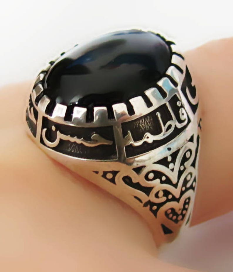 Handmade Shia Ring Men's Woman's Yemeni Aqeeq Etsy