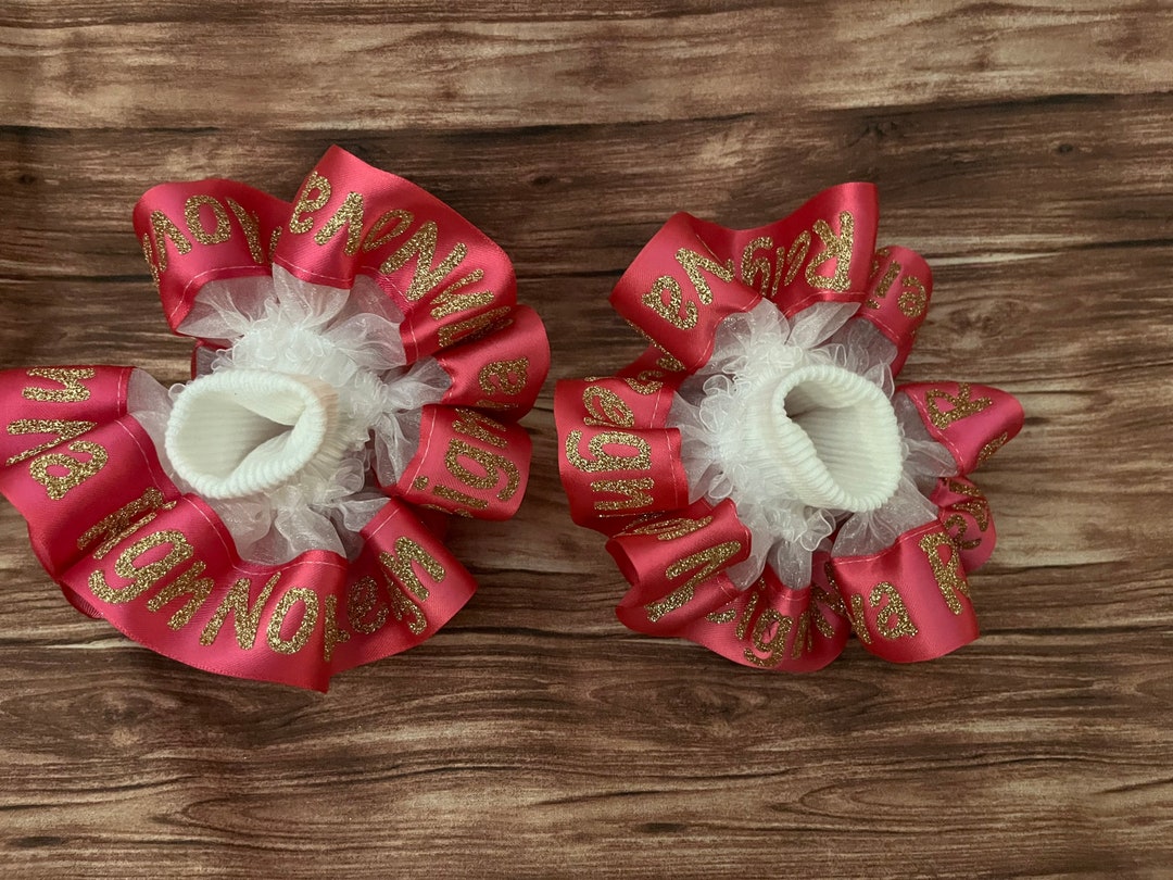 Customized Ruffled Ribbon Socks Etsy