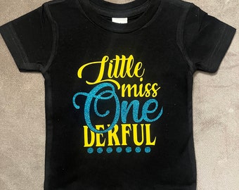 Little Miss Onederful Shirt all sizes w/ free shipping