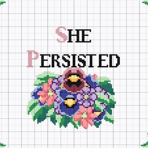 She Persisted - Snarky Cross Stich Pattern