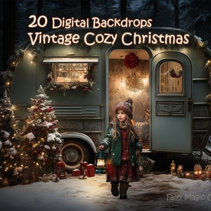 20 Christmas Digital Backdrops for Photography. Bundle. Vintage Cozy Christmas digital backgrounds. Instant download.