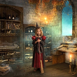 Halloween Digital Background, for wizard, witch or alchemist. Digital backdrop for Composite Photography.
