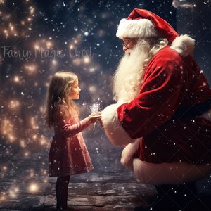 Santa&#39;s Midnight Magic: Christmas Digital Background. Christmas Digital Backdrop for Photography. Instant download.