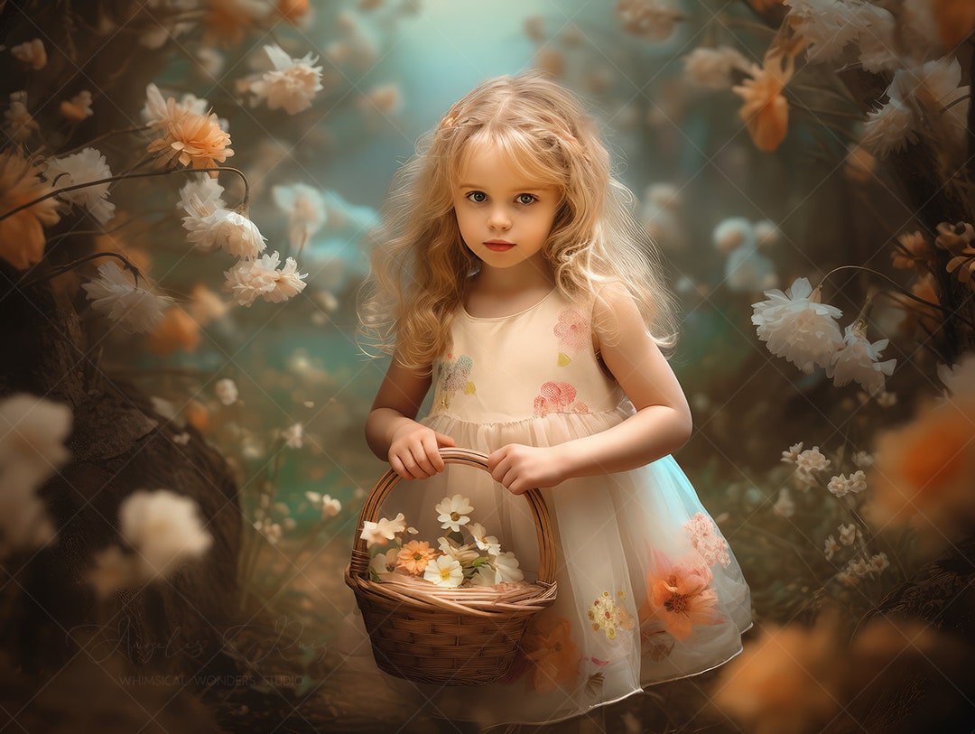 Spring Summer Garden Digital Backdrop for Photography / Digital ...